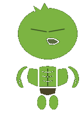 Buff, the BuffBird mascot, flexing